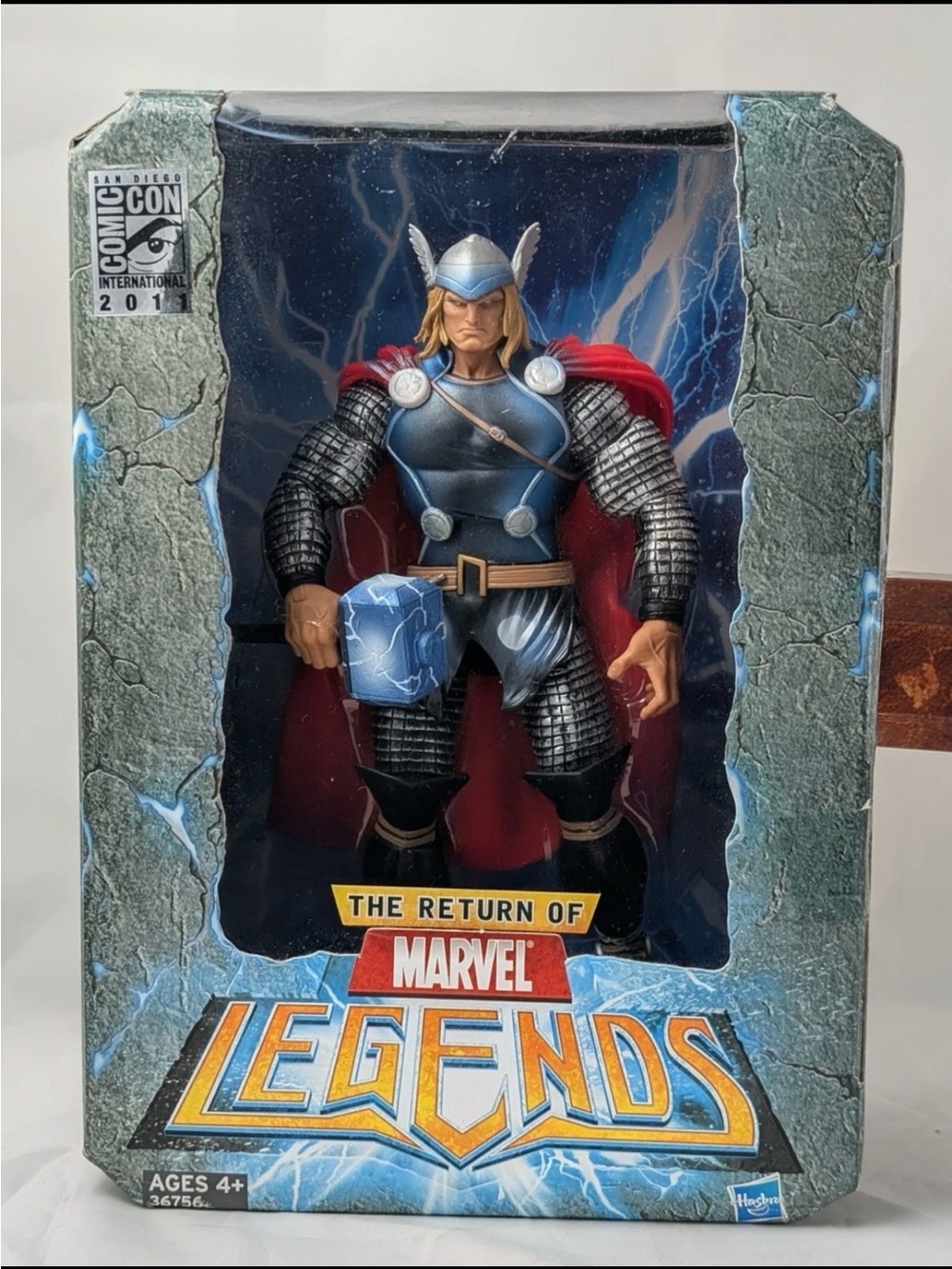 Hasbro Marvel Legends Thor Action Figure - Red Cape, San Diego Comic Con 2011